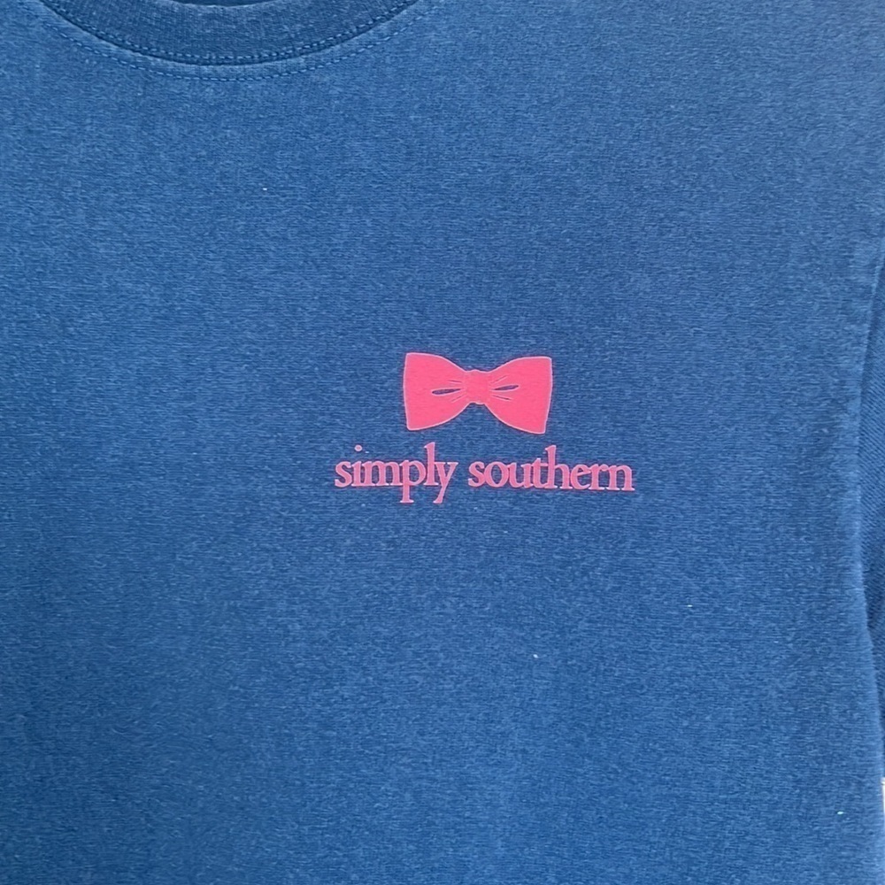 Simply Southern Preppiest Graphic Tee Bow Logo Shirt Small - Picture 3 of 8